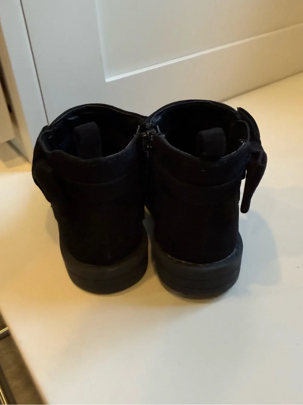 GAP Black faux Suede Ankle Boots with Bow